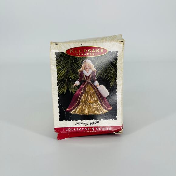 Hallmark 1996 Holiday Barbie Handcrafted Keepsake Ornament Collector's Series - Picture 10 of 15